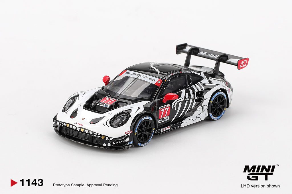 Mini GT 1/64 Porsche 911 GT3 R #77 AO Racing 2025 IMSA Petit Le Mans MGT01143-L Diecast Scale Model Car