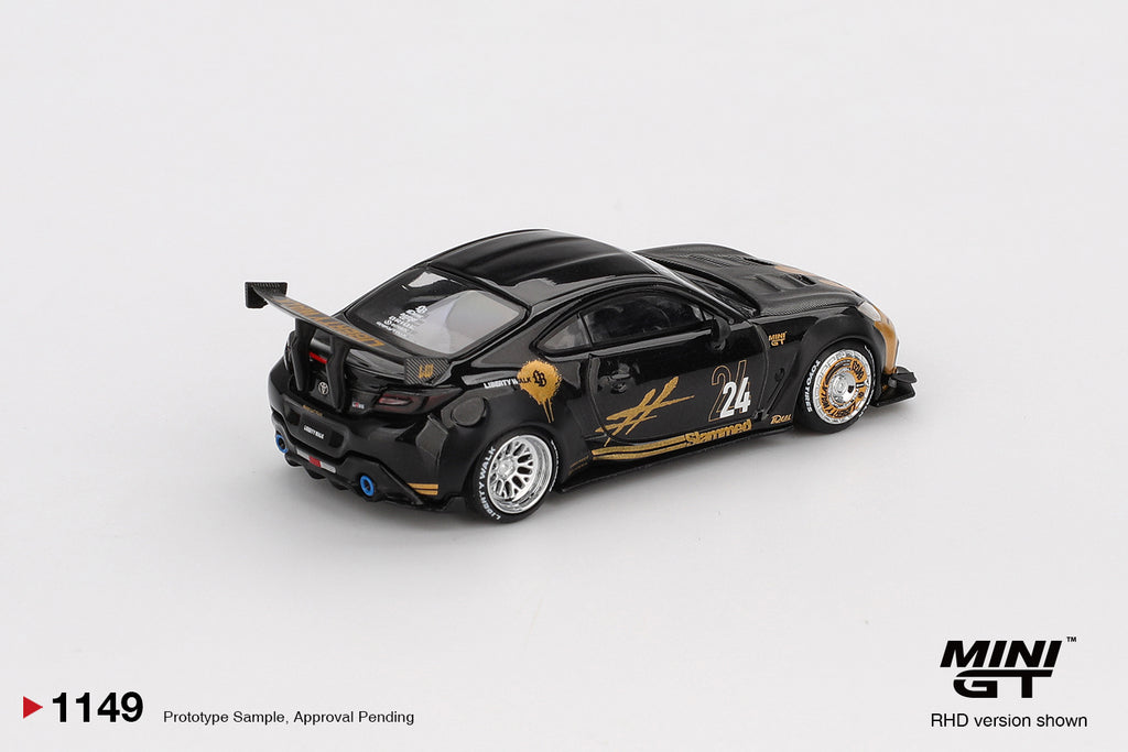 Mini GT 1/64 Toyota GR86 LB★Nation Black / Gold MGT01149-R Diecast Scale Model