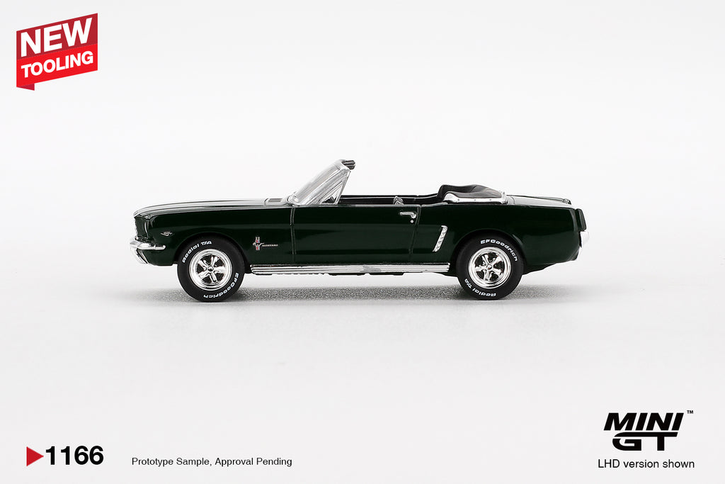 Mini GT 1/64 Ford Mustang Convertible 1964 Highland Green MGT01166-L Diecast Scale Model