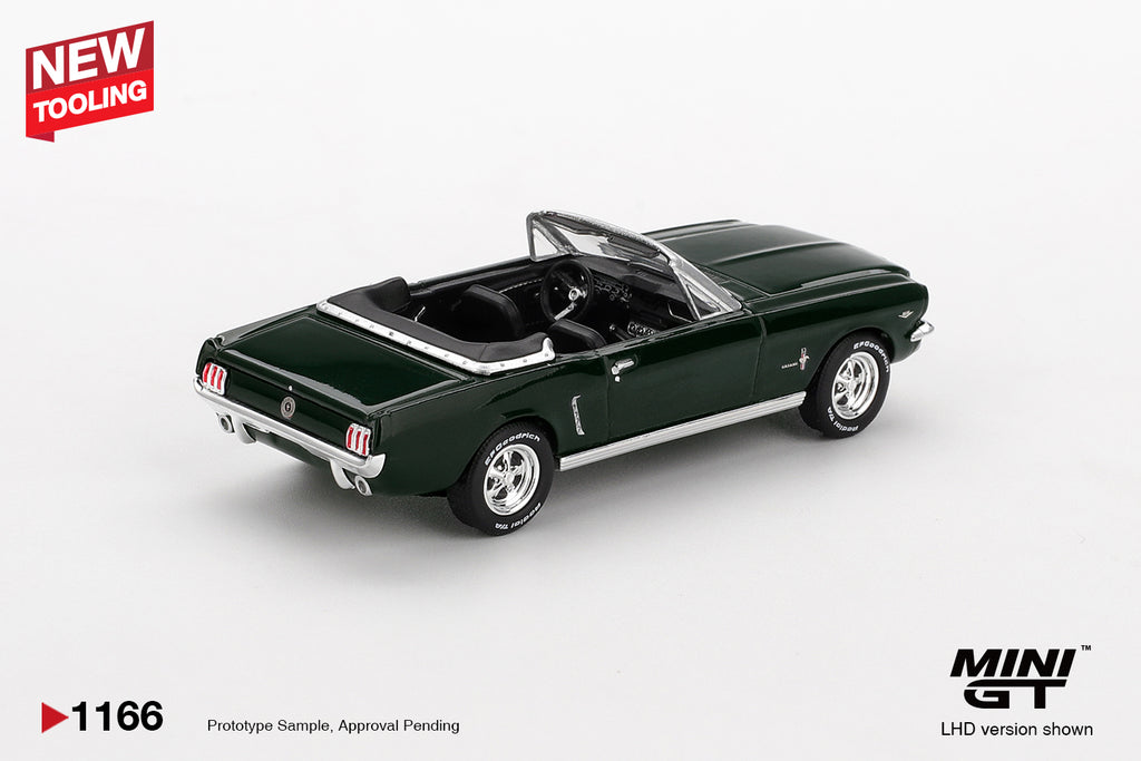 Mini GT 1/64 Ford Mustang Convertible 1964 Highland Green MGT01166-L Diecast Scale Model
