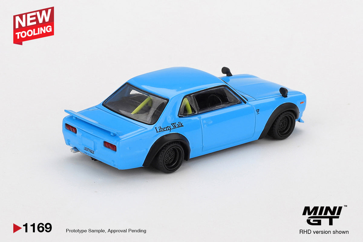 Mini GT 1/64 Nissan LB★Works HAKOSUKA Baby Blue MGT01169-R Diecast Scale Model