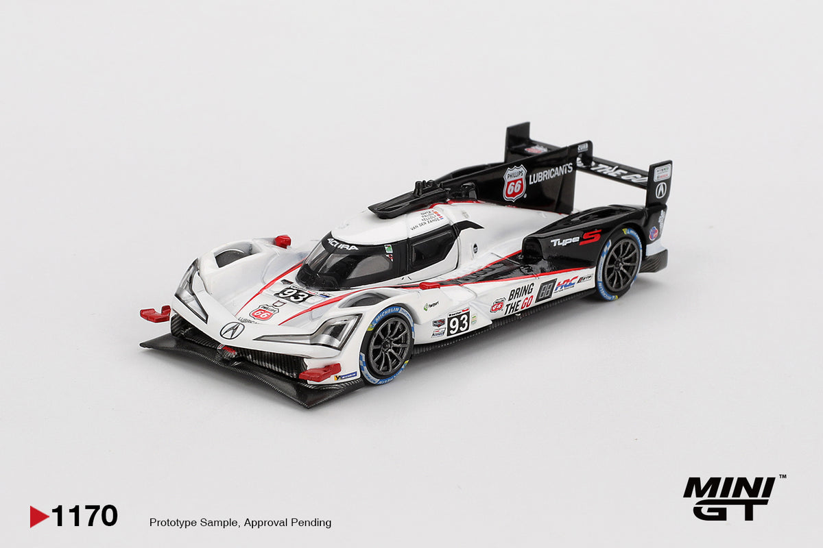 Mini GT 1/64 Acura ARX-06 GTP #93 Acura Meyer Shank Racing 2025 IMSA Daytona 24 Hrs MGT01170-L Diecast Scale Model