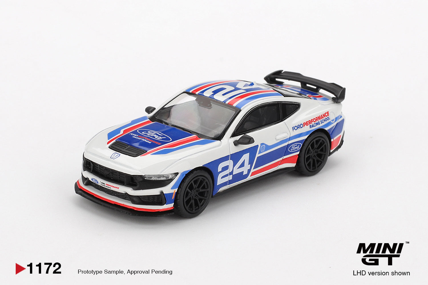 Mini GT 1/64 Ford Mustang Dark Horse #24 Ford Performance Racing School MGT01172-L Diecast Scale Model