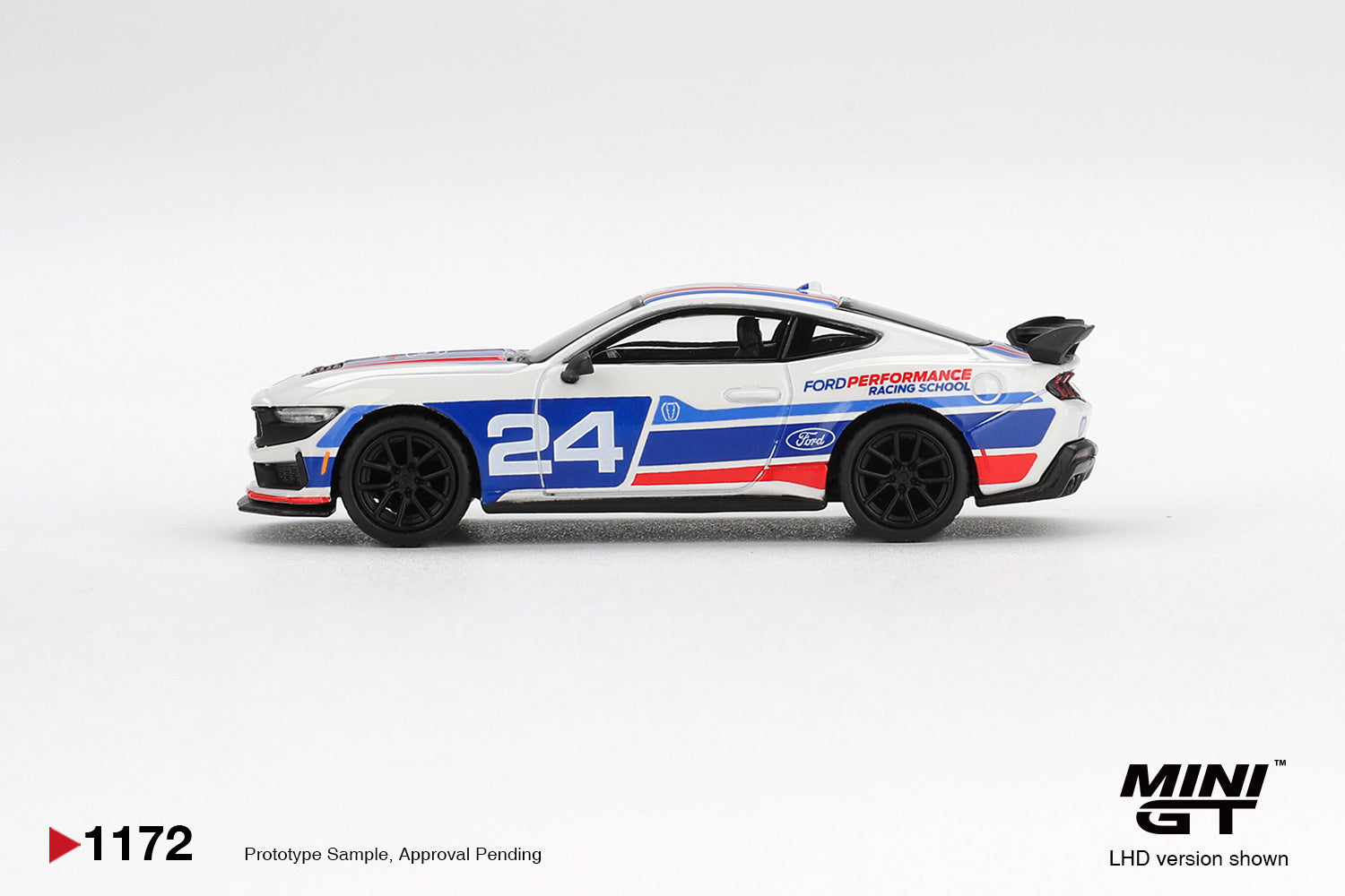 Mini GT 1/64 Ford Mustang Dark Horse #24 Ford Performance Racing School MGT01172-L Diecast Scale Model