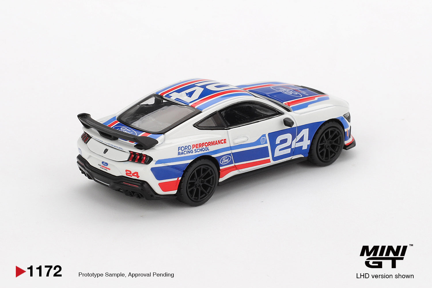 Mini GT 1/64 Ford Mustang Dark Horse #24 Ford Performance Racing School MGT01172-L Diecast Scale Model
