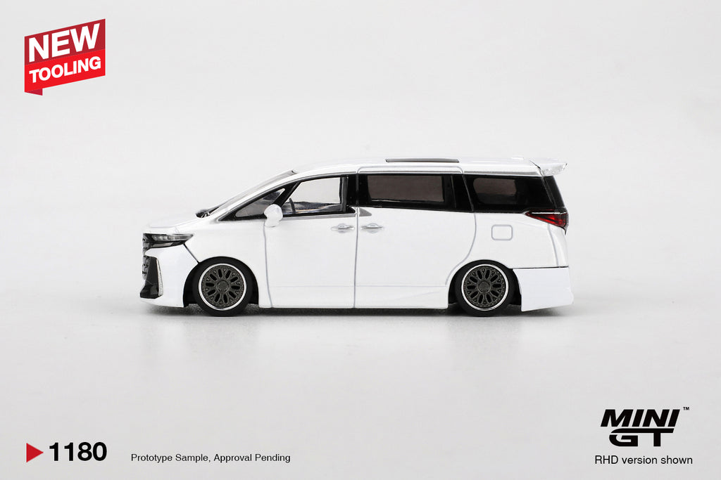Mini GT 1/64 Toyota Vellfire 40 KUHL White MGT01180-L Diecast Scale Model