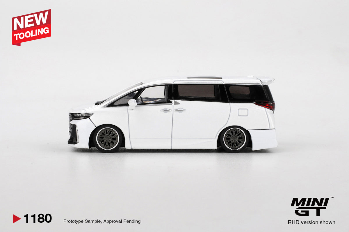 Mini GT 1/64 Toyota Vellfire 40 KUHL White MGT01180-L Diecast Scale Model