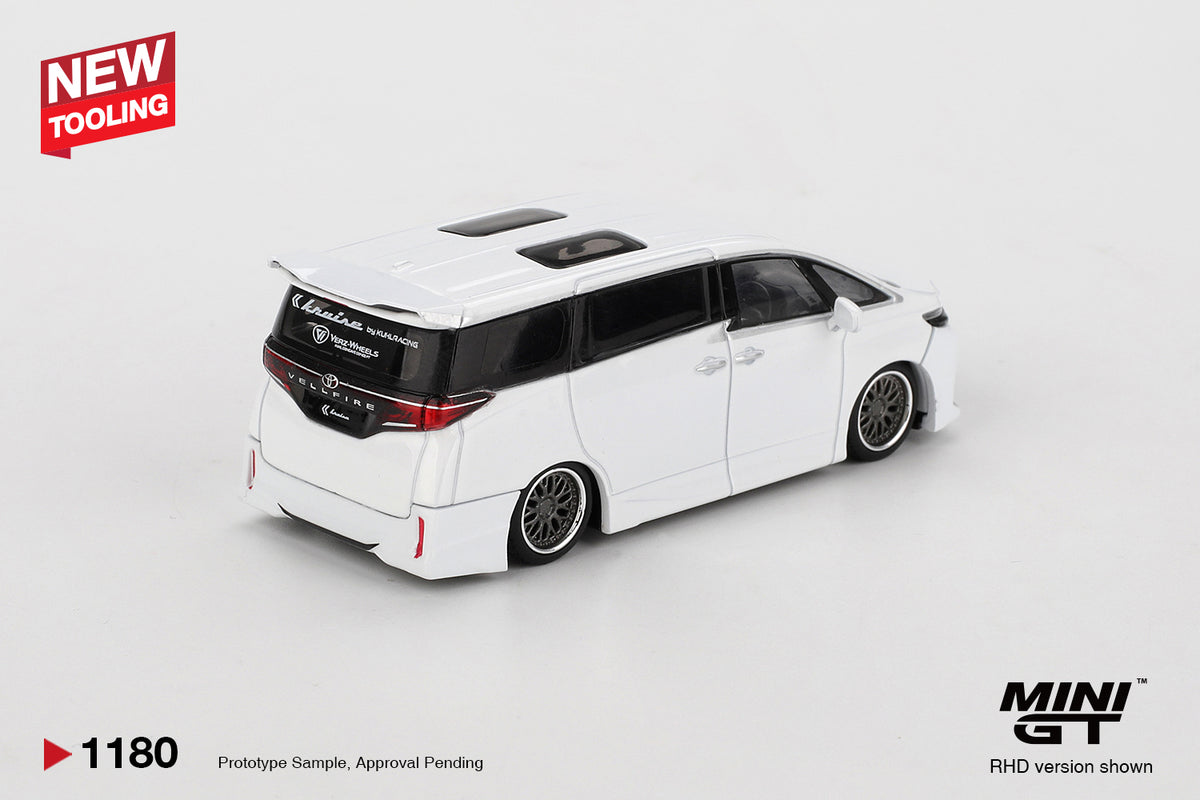 Mini GT 1/64 Toyota Vellfire 40 KUHL White MGT01180-L Diecast Scale Model