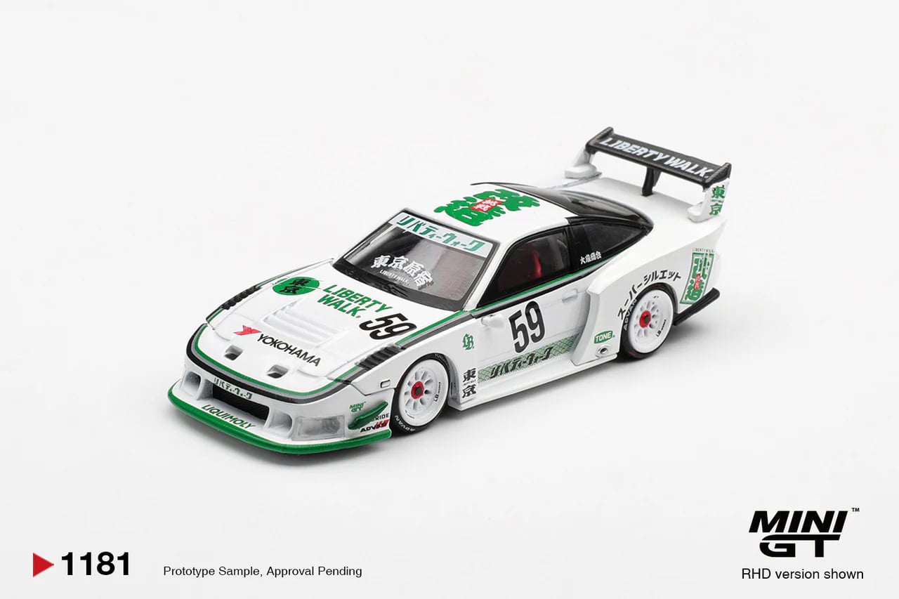 [PRE ORDER] Mini GT 1/64 Nissan LB-Super Silhouette 180SX White MGT01181-R Diecast Scale Model