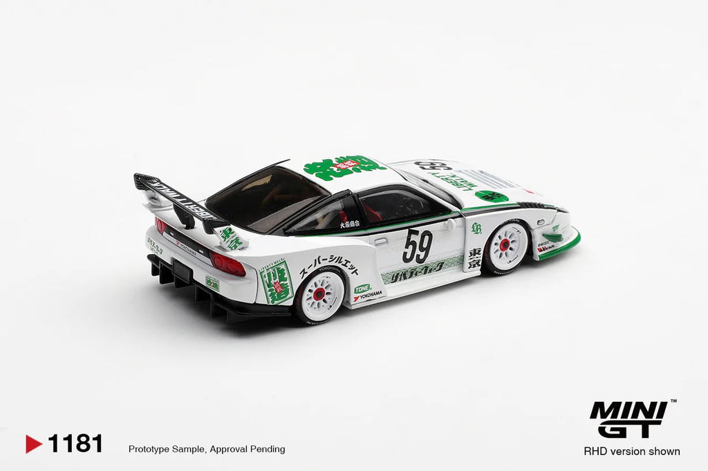 [PRE ORDER] Mini GT 1/64 Nissan LB-Super Silhouette 180SX White MGT01181-R Diecast Scale Model