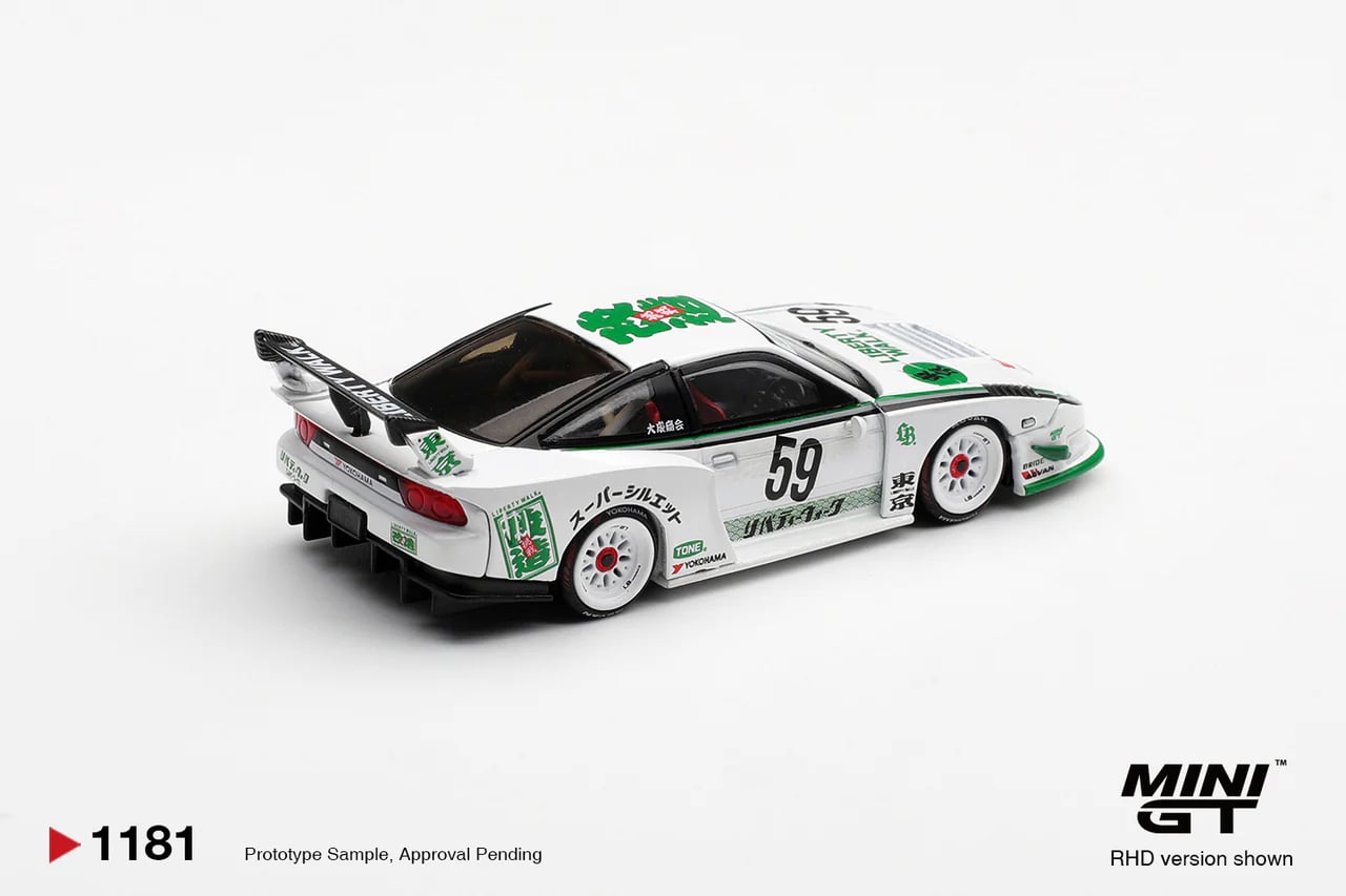 [PRE ORDER] Mini GT 1/64 Nissan LB-Super Silhouette 180SX White MGT01181-R Diecast Scale Model
