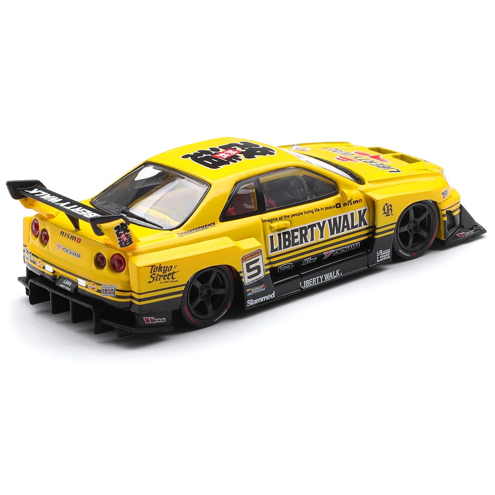 Mini GT 1/64 Nissan LB-ER34 Super Silhouette SKYLINE Sport Yellow MGT01182-R Diecast Scale Model