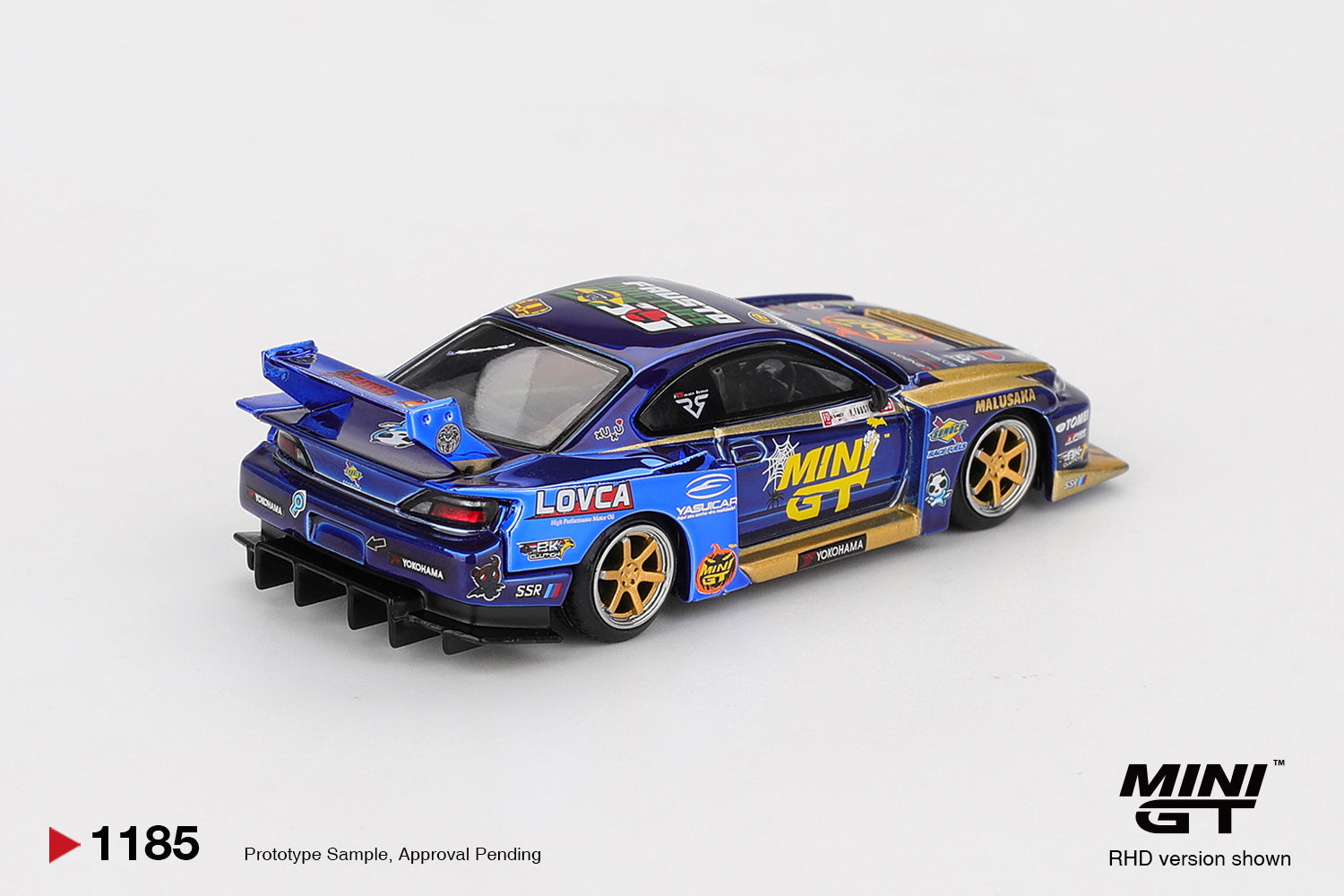 Mini GT 1/64 Nissan LB-Super Silhouette S15 SILVIA #555 Team MINI GT Liberty Walk 2025 Formula Drift Halloween Special MGT01185-R Diecast Scale Model