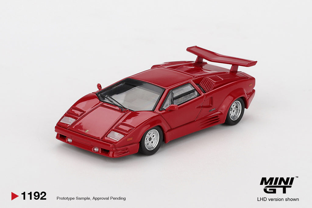 Mini GT 1/64 Lamborghini Countach 25th Anniversary Red MGT01192-L Diecast Scale Model