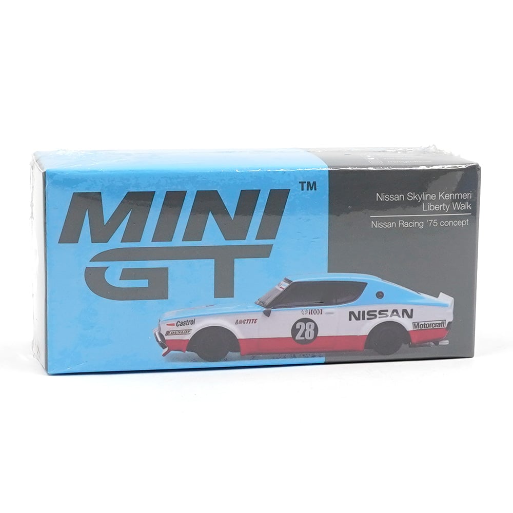 Mini GT 1/64 Nissan Skyline Kenmeri Liberty Walk Nissan Racing 75 concept RHD MGT01212-R Diecast Scale Model
