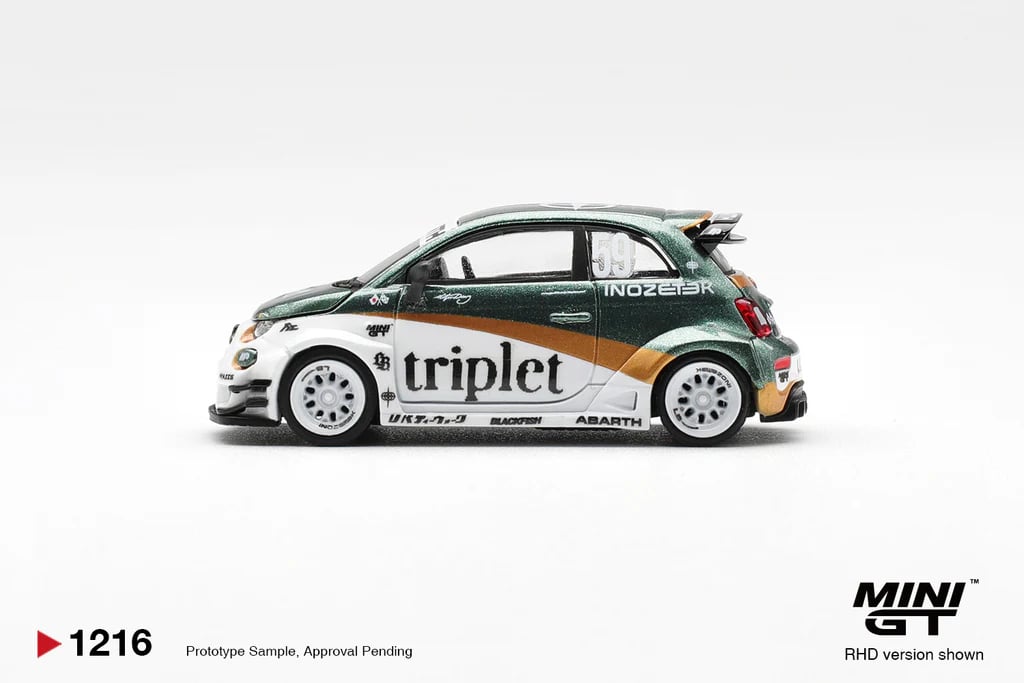 [PRE ORDER] Mini GT 1/64 Fiat Abarth 595 LB-WORKS x Abas Works TY Edition MGT01216-L Diecast Scale Model