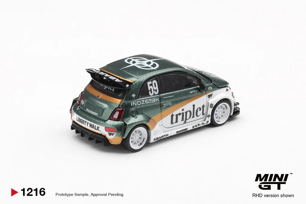 [PRE ORDER] Mini GT 1/64 Fiat Abarth 595 LB-WORKS x Abas Works TY Edition MGT01216-L Diecast Scale Model