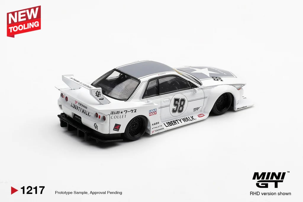 [PRE ORDER] Mini GT 1/64 Nissan GT-R32 LBWK Kaido Works White TAS 2025 MGT01217-BL Diecast Scale Model