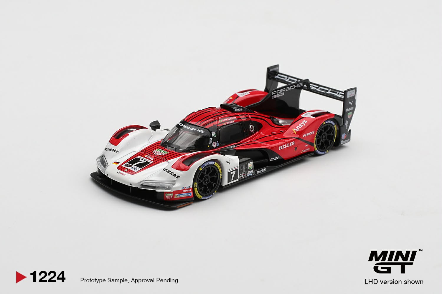 [PRE ORDER] Mini GT 1/64 Porsche 963 #7 Porsche Penske Motorsport 2025 IMSA Daytona 24 Hrs Winner" MGT01224-L Diecast Scale Model