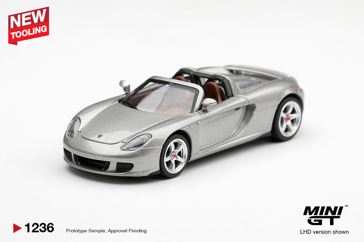 [PRE ORDER] Mini GT 1/64 Porsche Carrera GT GT Silver/ Blister Packaging MGT01236-BL Diecast Scale Model Car