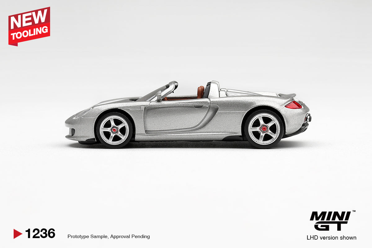 [PRE ORDER] Mini GT 1/64 Porsche Carrera GT GT Silver/ Blister Packaging MGT01236-BL Diecast Scale Model Car