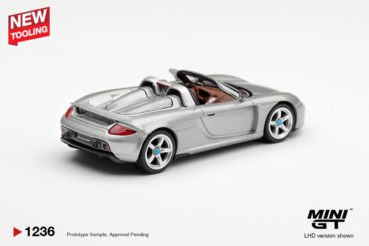 [PRE ORDER] Mini GT 1/64 Porsche Carrera GT GT Silver/ Blister Packaging MGT01236-BL Diecast Scale Model Car