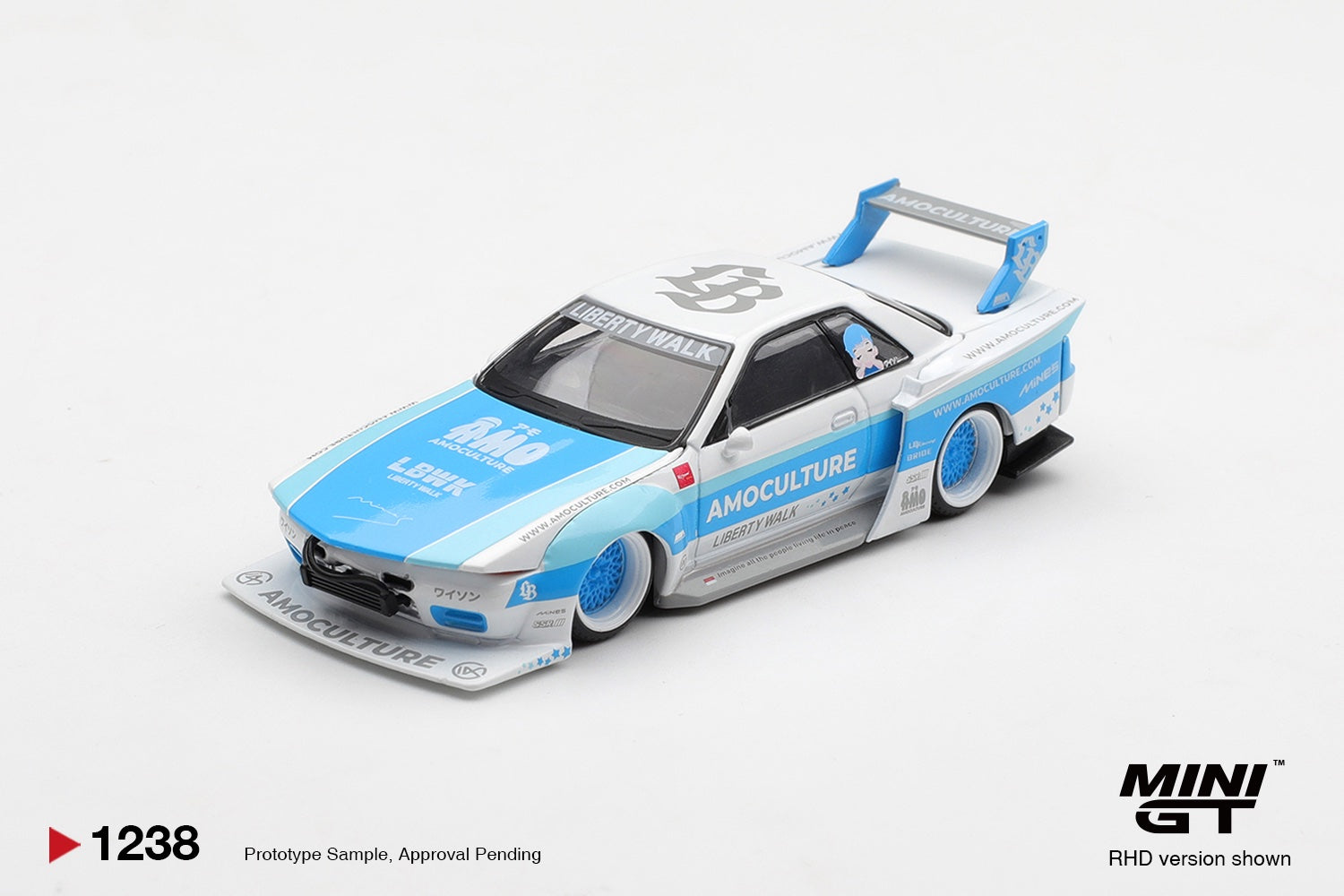 [PRE ORDER] Mini GT 1/64 Nissan Skyline GT-R (R32) LBWK Kaido Works AMOCULTURE MGT01238-R Diecast Scale Model