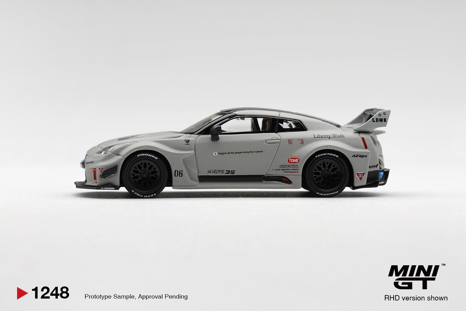 [PRE ORDER] Mini GT 1/64 NISSAN LB-Silhouette WORKS GT 35GT-RR Ver.1 Matt Grey MGT01248-BL Diecast Scale Model
