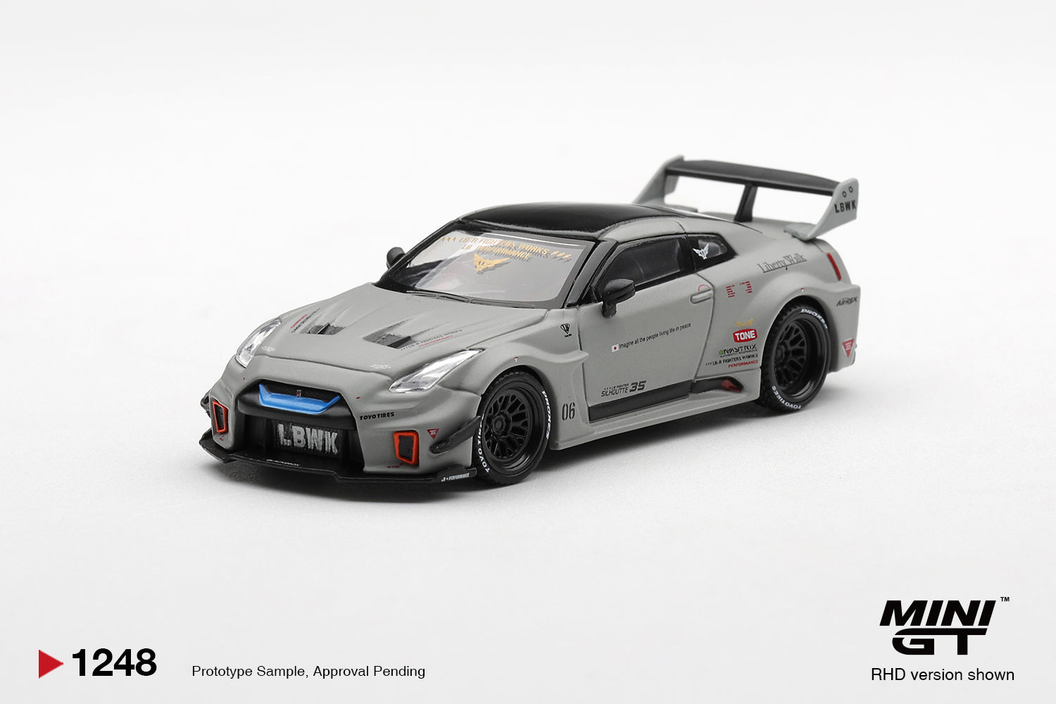 [PRE ORDER] Mini GT 1/64 NISSAN LB-Silhouette WORKS GT 35GT-RR Ver.1 Matt Grey MGT01248-L Diecast Scale Model