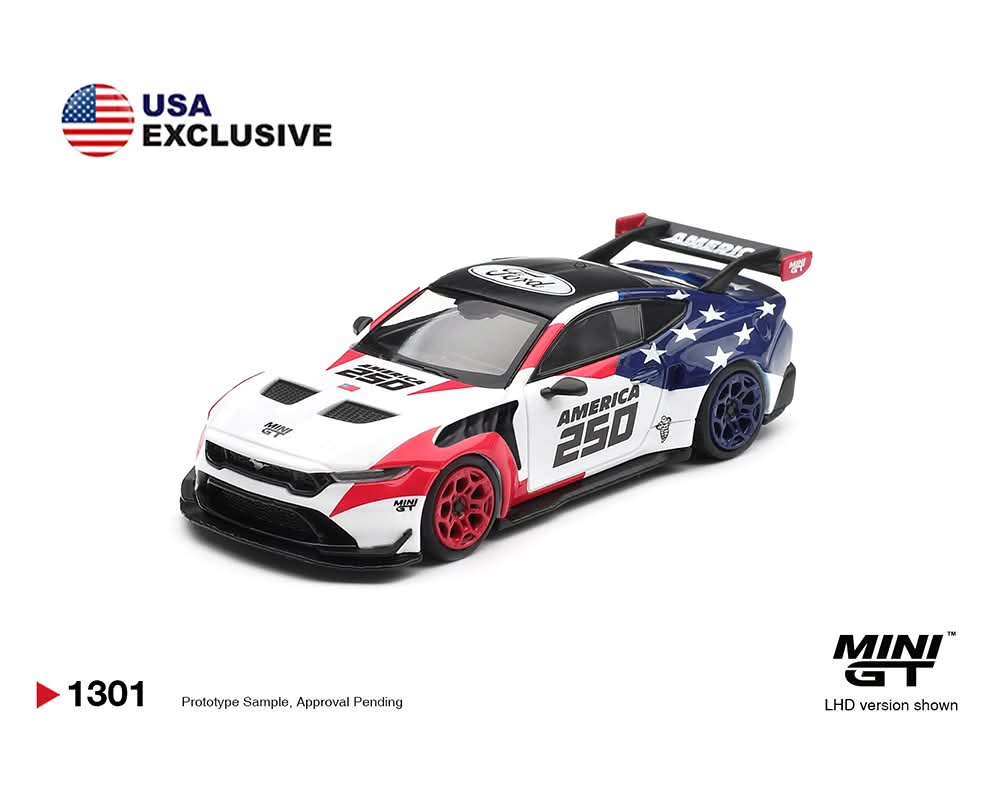 [PRE ORDER] Mini GT 1/64 Ford Mustang GTD America 250 USA Exclusive LHD Blister MGT01301-BL Diecast Scale Model