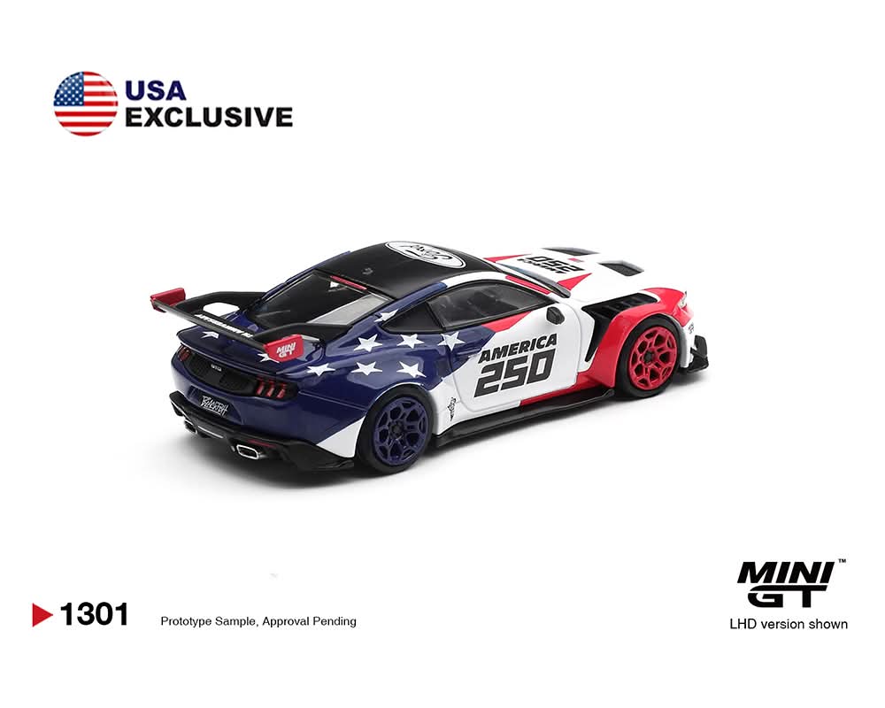 [PRE ORDER] Mini GT 1/64 Ford Mustang GTD America 250 USA Exclusive LHD Blister MGT01301-BL Diecast Scale Model