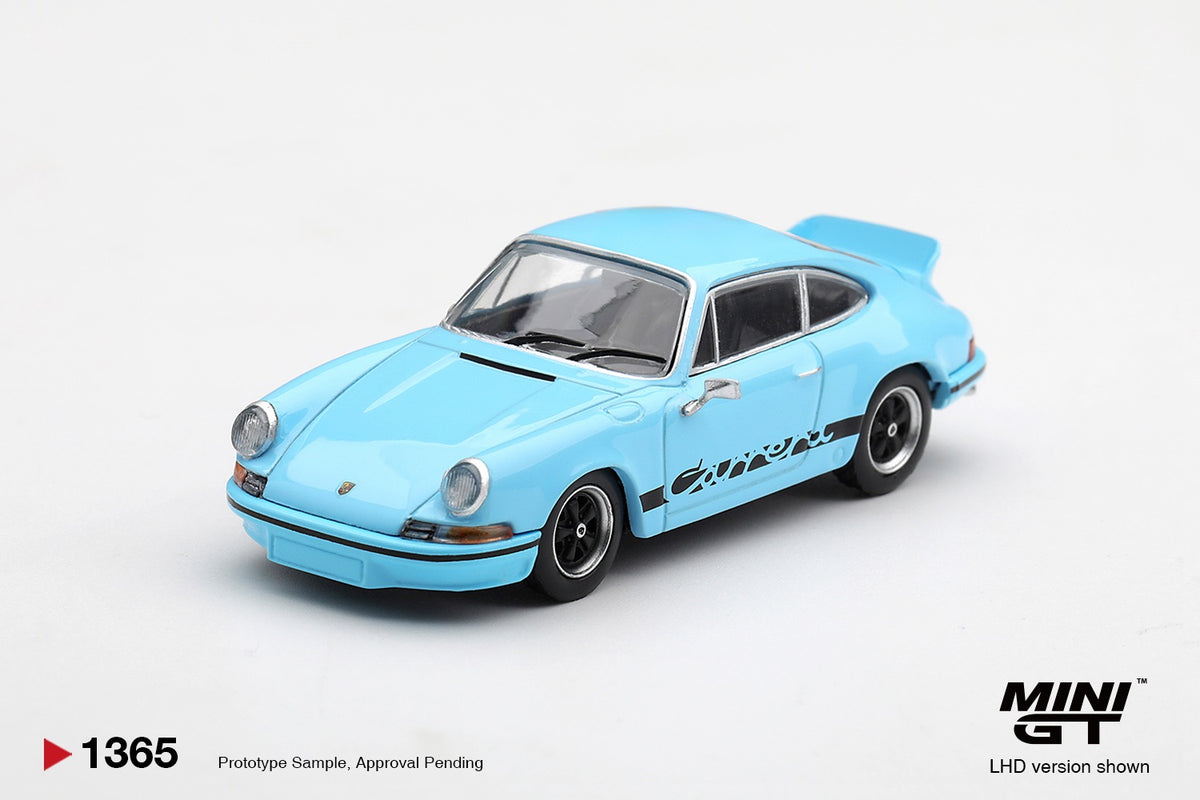 [PRE ORDER] Mini GT 1/64 Porsche 911 Carrera RS 2.7 Gulf Blue with Black Livery MGT01365-L Diecast Scale Model