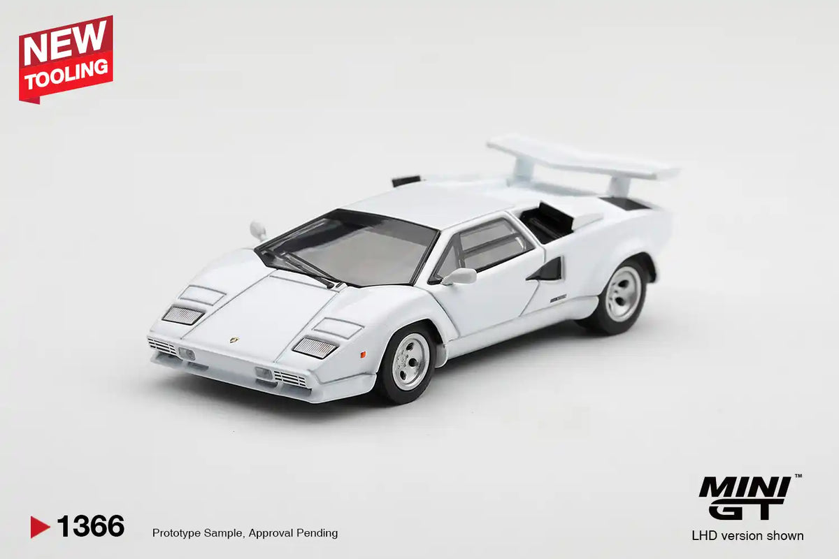 [PRE ORDER] Mini GT 1/64 Lamborghini Countach LP500S White MGT01366-L Diecast Scale Model