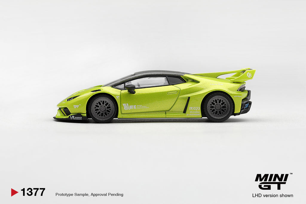 [PRE ORDER] Mini GT 1/64 Lamborghini Huracán LB★WORKS Lime Metallic MGT01377-L Diecast Scale Model