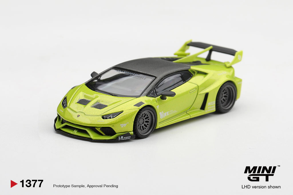 [PRE ORDER] Mini GT 1/64 Lamborghini Huracán LB★WORKS Lime Metallic MGT01377-L Diecast Scale Model