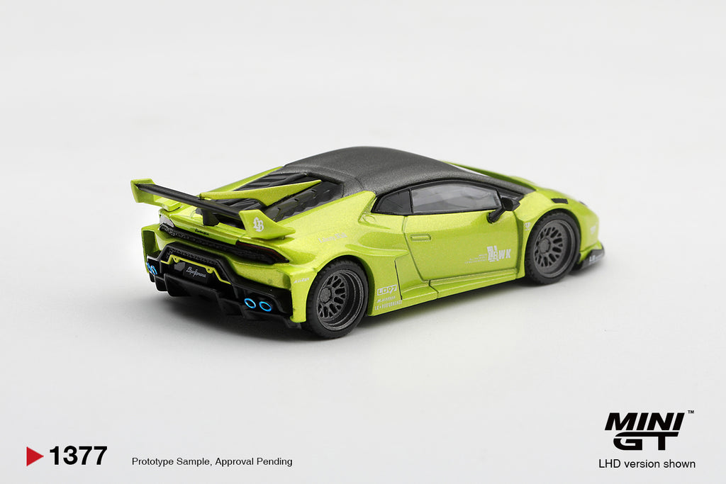 [PRE ORDER] Mini GT 1/64 Lamborghini Huracán LB★WORKS Lime Metallic MGT01377-L Diecast Scale Model