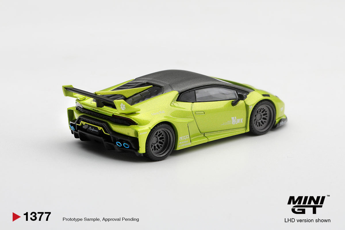 [PRE ORDER] Mini GT 1/64 Lamborghini Huracán LB★WORKS Lime Metallic MGT01377-L Diecast Scale Model