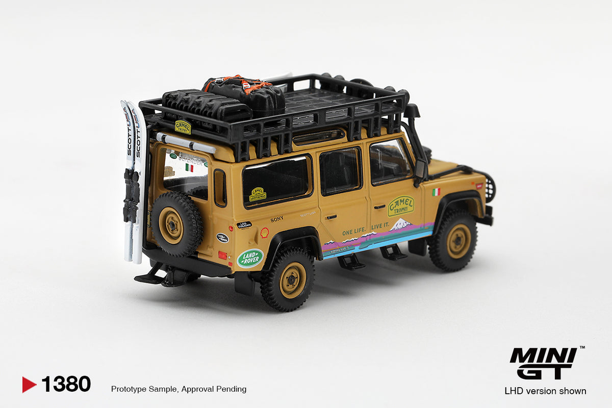 [PRE ORDER] Mini GT 1/64 Land Rover Defender 110 1998 Camel Trophy Tierra del Fuego CT.24 Italy MGT01380-L Diecast Scale Model
