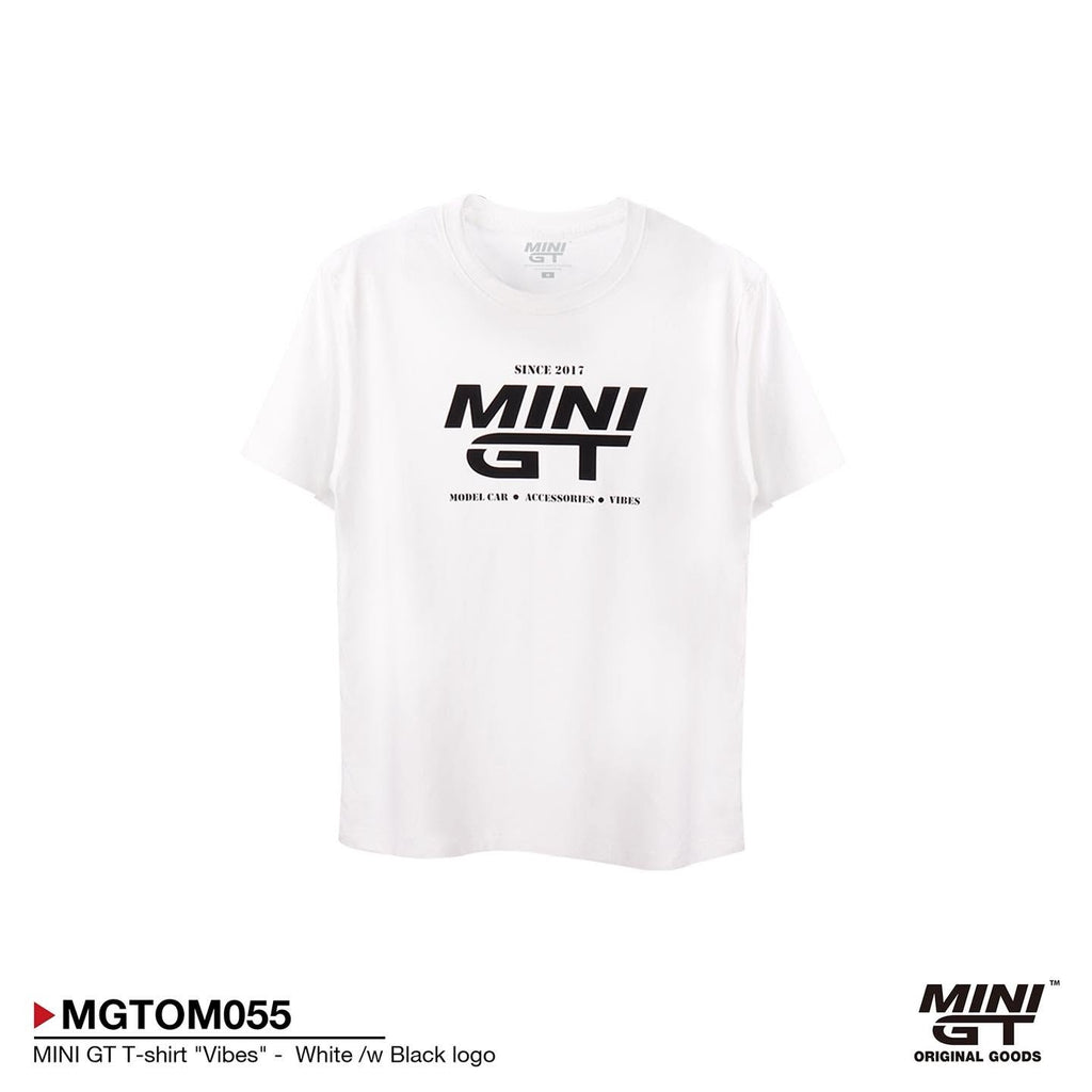Mini GT T-shirt "Vibes" White /w Black Logo Medium MGTOM055-M