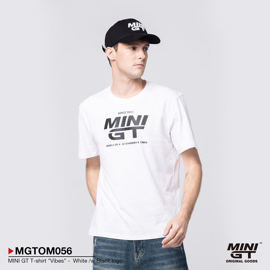 Mini GT T-shirt "Vibes" White /w Black Logo Medium MGTOM055-M