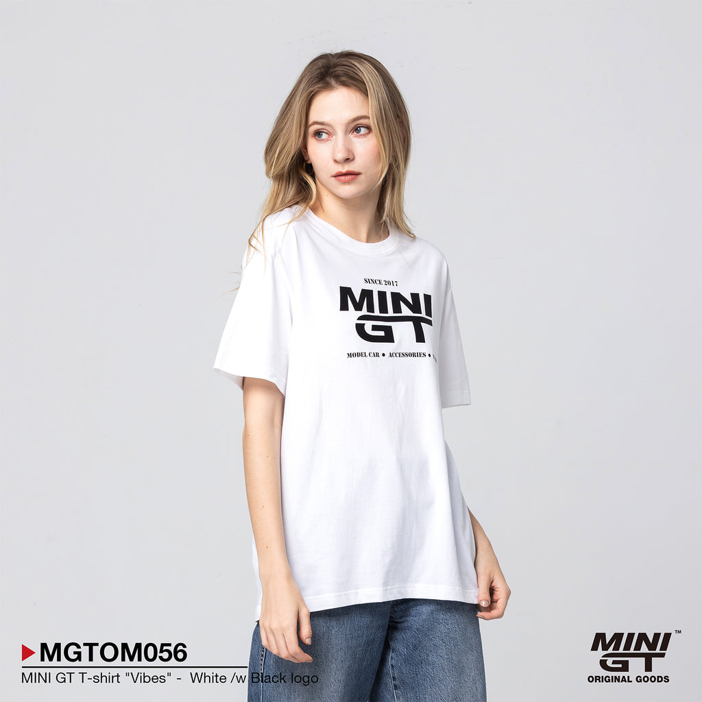 Mini GT T-shirt "Vibes" White /w Black Logo Medium MGTOM055-M