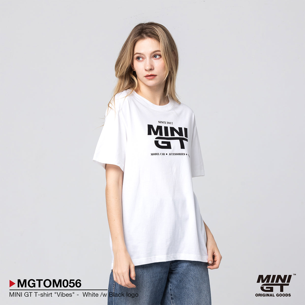 Mini GT T-shirt "Vibes" White /w Black Logo Medium MGTOM055-M