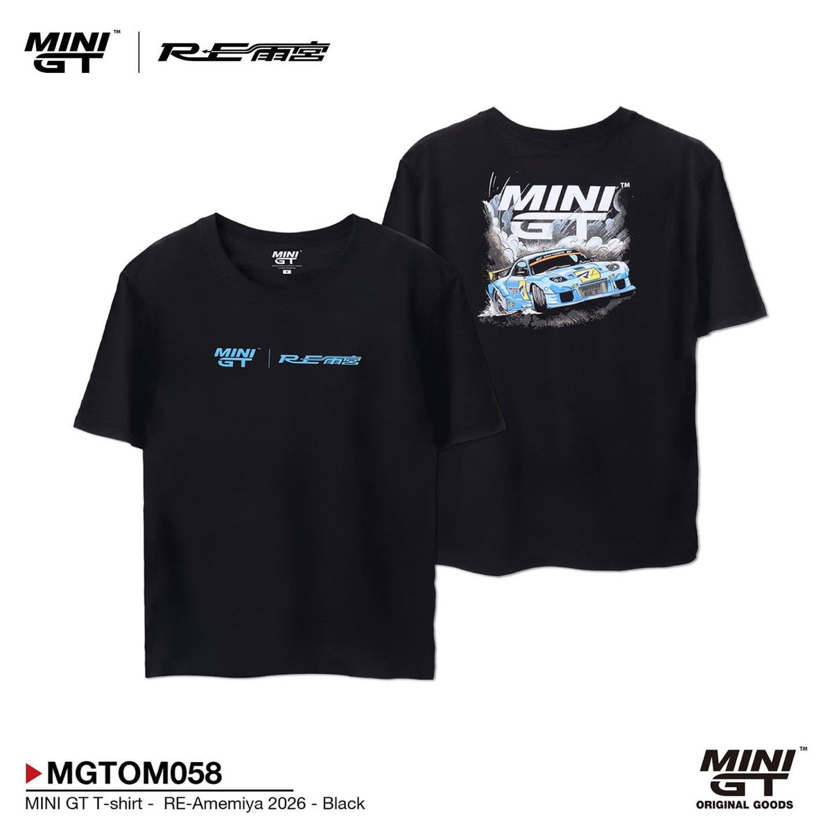 Mini GT T-shirt RE-Amemiya 2026 Black Large MGTOM058-L