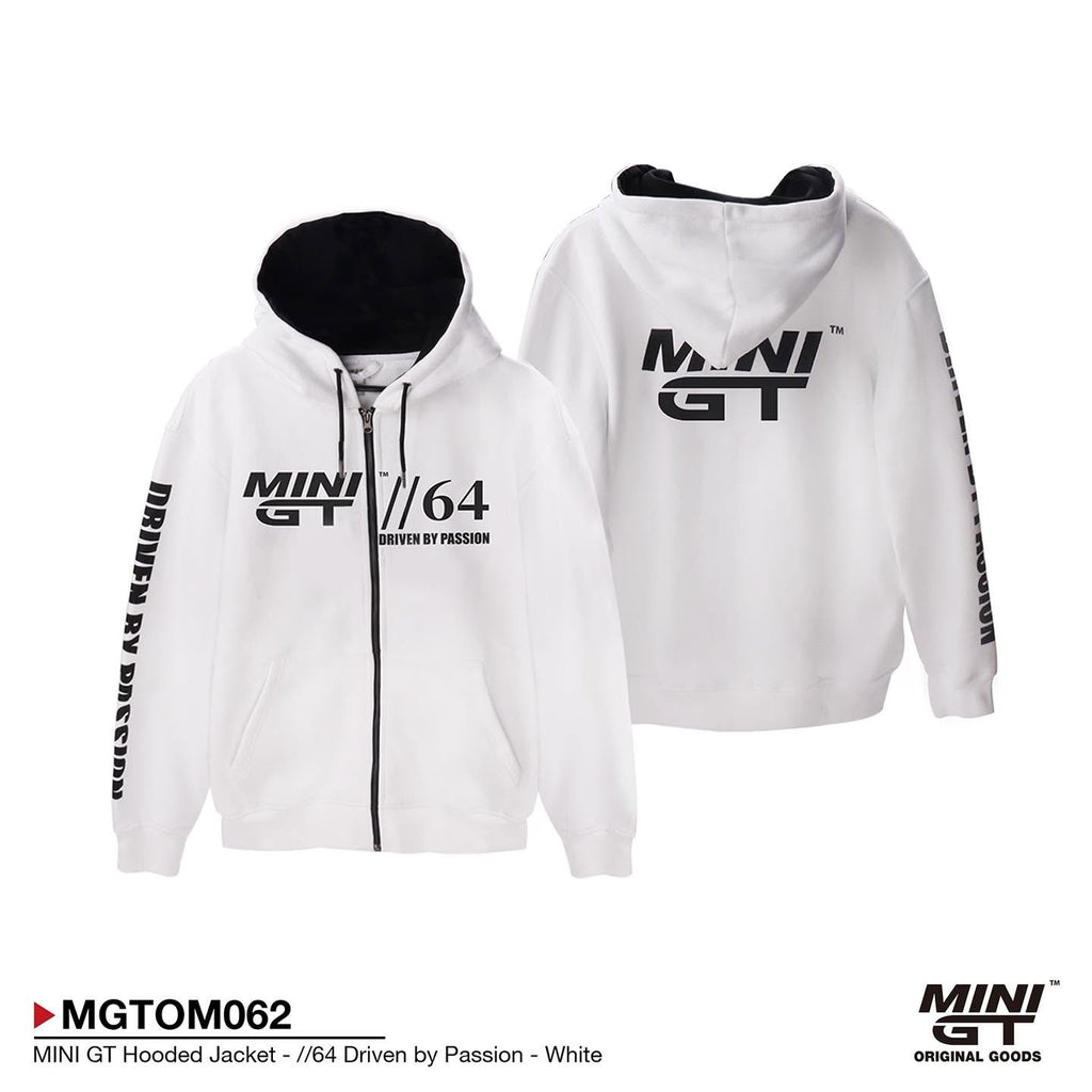 Mini GT Hooded Jacket //64 Driven by Passion White Medium MGTOM062-M