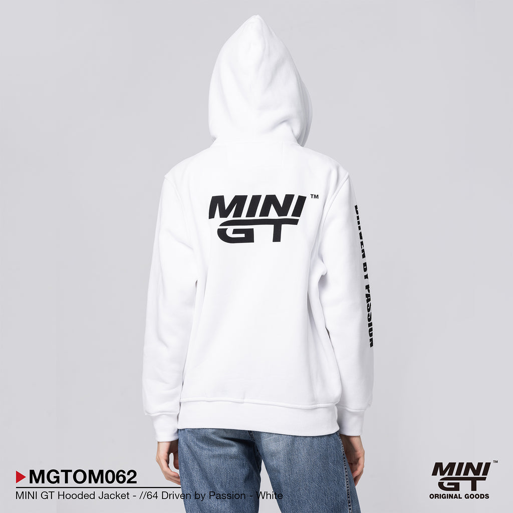 Mini GT Hooded Jacket //64 Driven by Passion White Medium MGTOM062-M