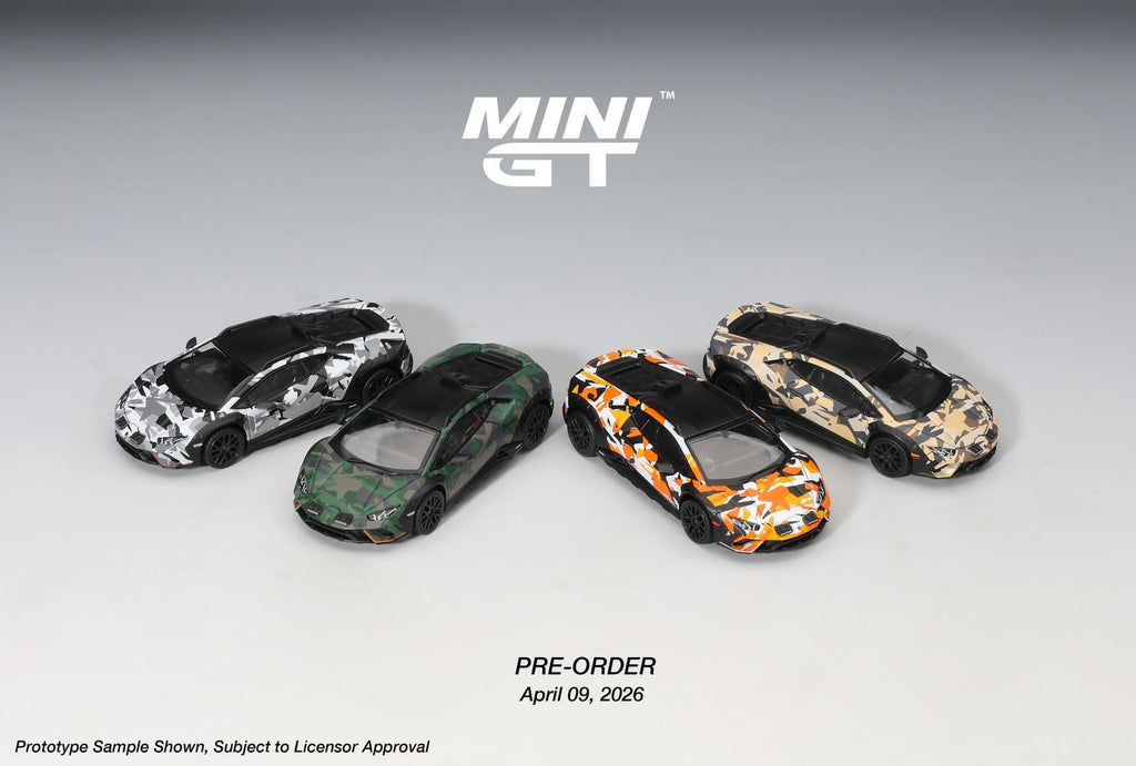 [PRE ORDER] Mini GT 1/64 Lamborghini Huracán Sterrato All Terrarin Set of 4 MGTS0026 Diecast Scale Model
