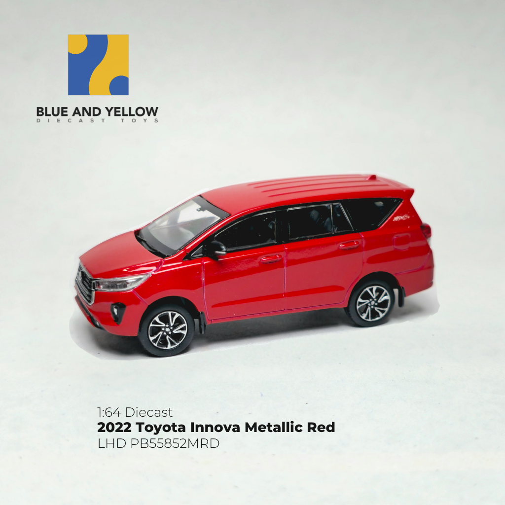 Custom Painted 1/64 2022 Toyota Innova Metallic Red PB55852MRD Diecast Scale Model