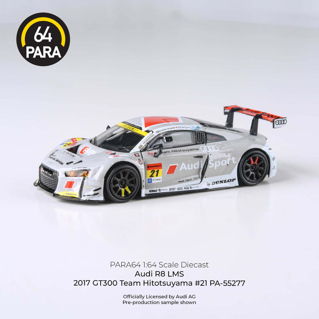 Para64 1/64 Audi R8 LMS 2017 GT300 Team Hitotsuyama #21 PA55277 Diecast Model Car