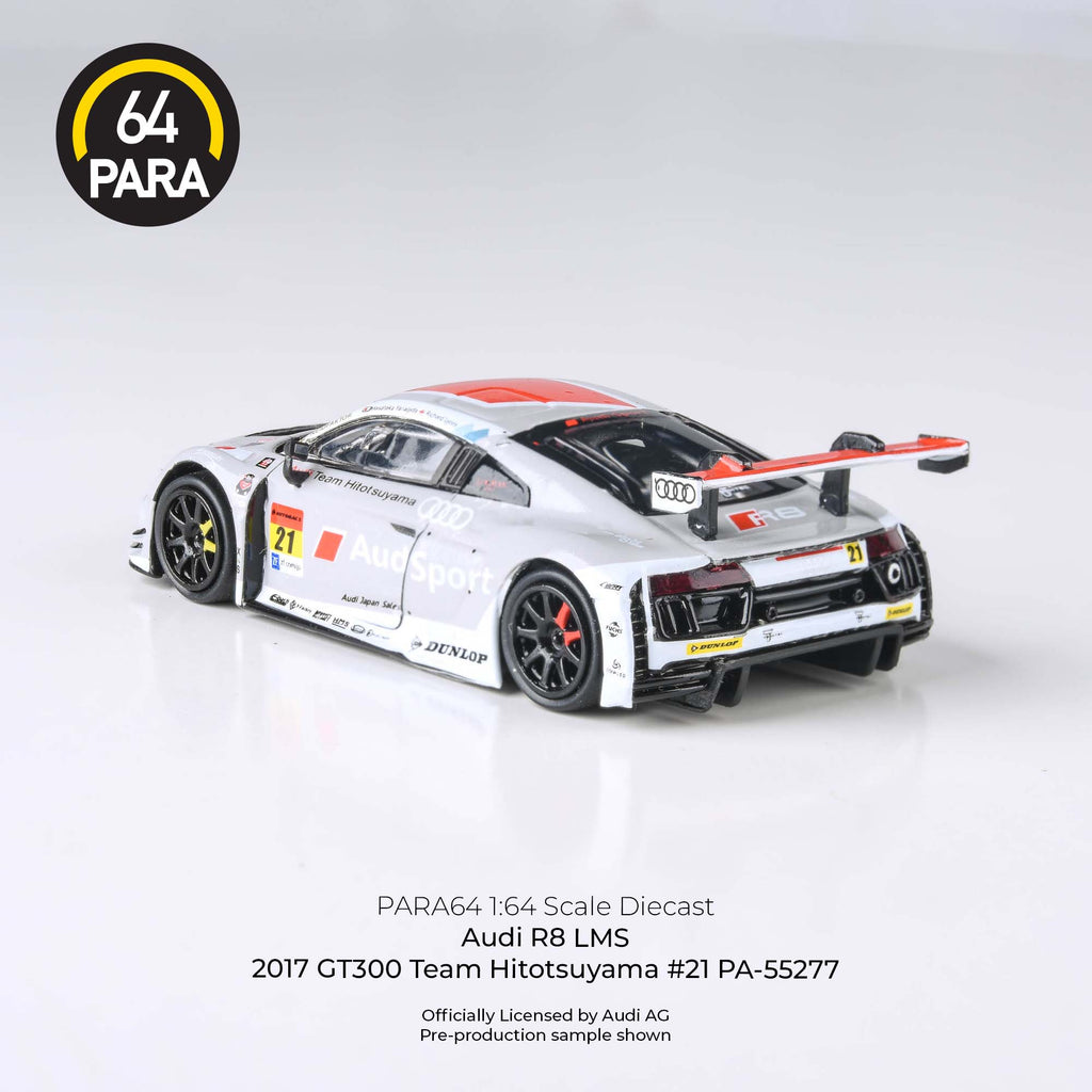 Para64 1/64 Audi R8 LMS 2017 GT300 Team Hitotsuyama #21 PA55277 Diecast Model Car