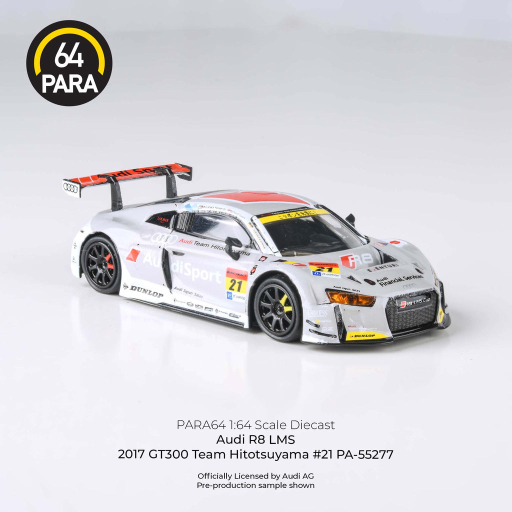 Para64 1/64 Audi R8 LMS 2017 GT300 Team Hitotsuyama #21 PA55277 Diecast Model Car